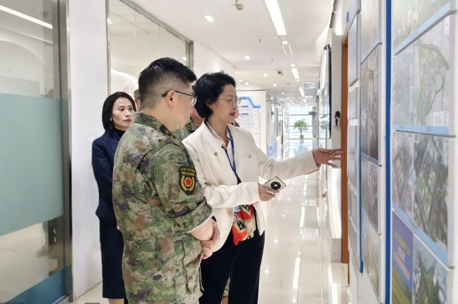 东莞市南城街道武装部部长陈少文一行莅临云顶集团官方网站集团参观交流